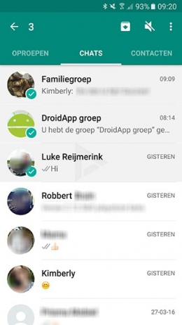 Whatsapp selecteren