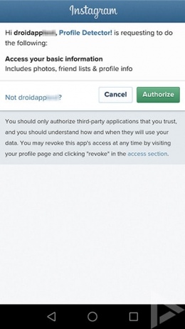 instagram authorize account