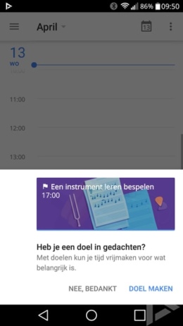 Google Agenda doelen