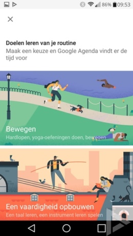 Google Agenda doelen