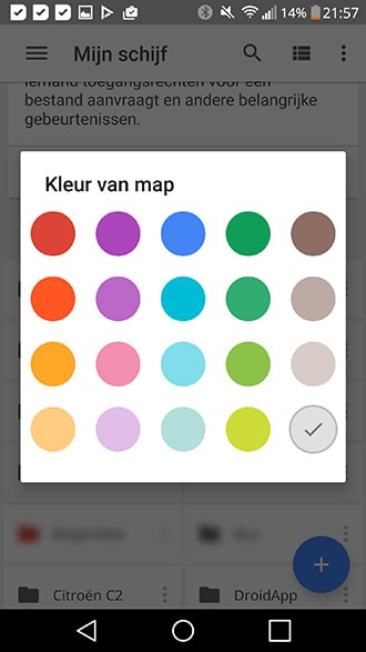 geleidelijk halfrond Extreem belangrijk Google Drive 2.4.141 laat je kleuren toevoegen aan mappen