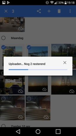 Google Foto's back-up