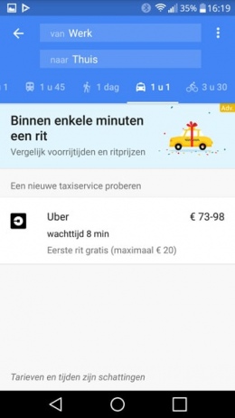 Google Maps Uber