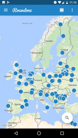 Roundme app panorama kaart