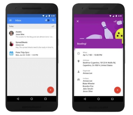 Inbox by Google evenementen