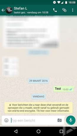 WhatsApp end-to-end encryptie