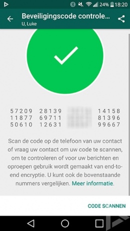 WhatsApp end-to-end encryptie