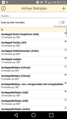 Airfryer Baktijden app