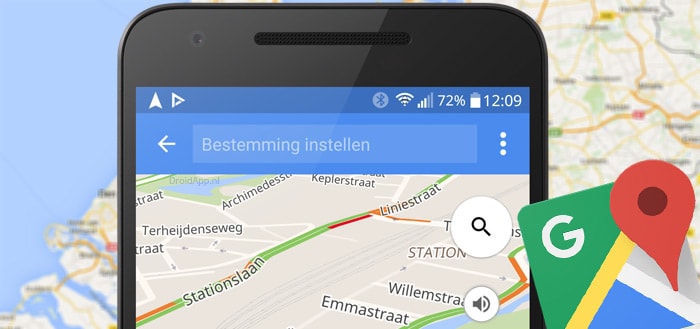 Google Maps 'Beginnen met rijden' uit om te navigeren