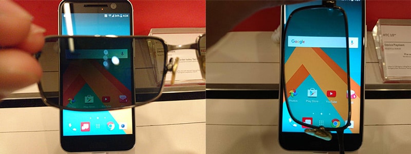 HTC 10 zonnebril display