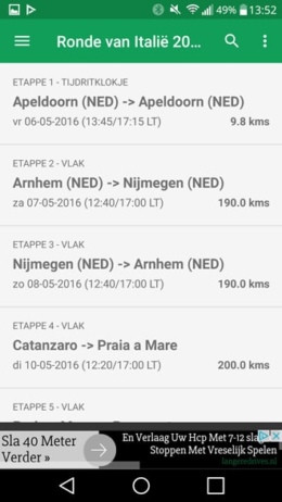 Ronde van Italië app