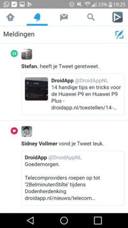 Twitter mobiele website