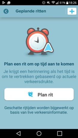 Waze geplande rit