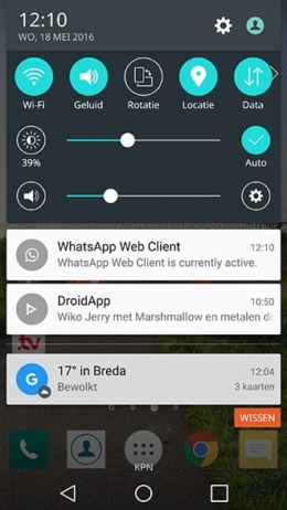 WhatsApp Web notificatie