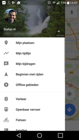 Google Maps Beginnen met rijden