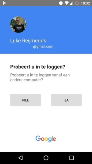 Met smartphone inloggen bij Google