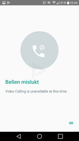 Whatsapp videobellen beta