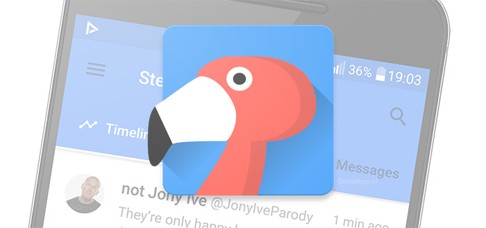 Flamingo: nu al de mooiste Twitter-app voor Android; ontwikkeld door ontwikkelaar Weather Timeline