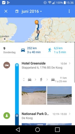 Google Maps tijdlijn oud