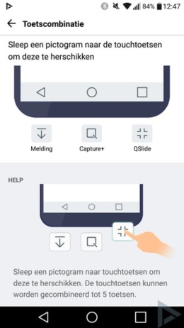 LG G5 navigatietoetsen