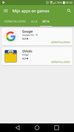 Google Play Store beta