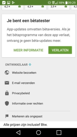 Google Play Store beta