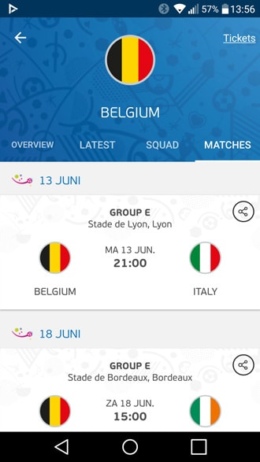 UEFA Euro 2016 app