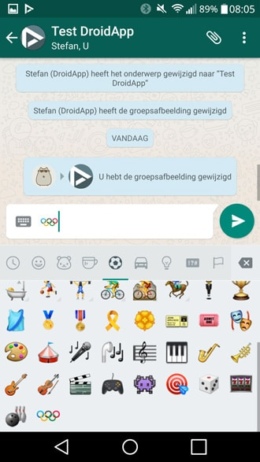 WhatsApp olympische spelen emoji
