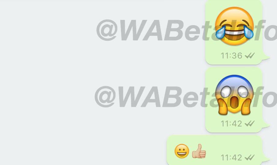 WhatsApp grote emoji