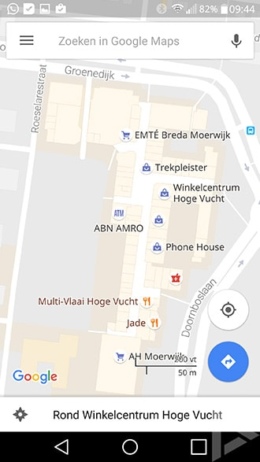 Google Maps gebieden