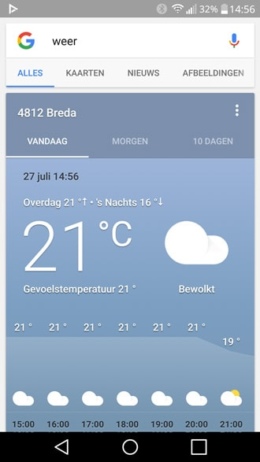 Google Now weer