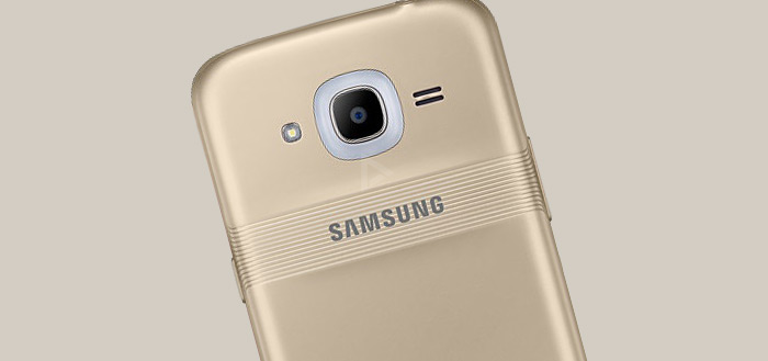 Samsung Galaxy J2 (2016) met Smart Glow notificatie-ring laat zich zien