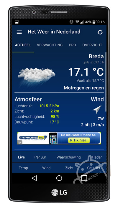 het weer in nederland