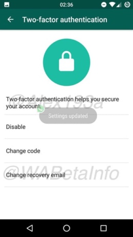 WhatsApp twee-stappen authenticatie