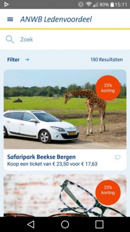 ANWB Ledenvoordeel app