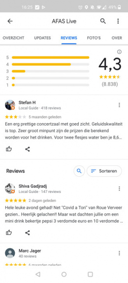 Google Maps reviews