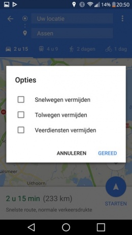 Google Maps vermijden