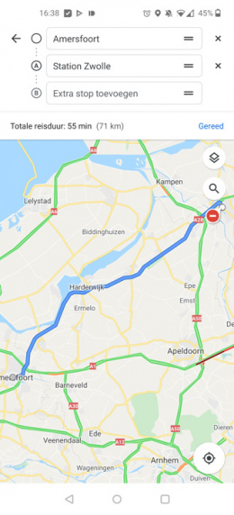 Google Maps via navigatie