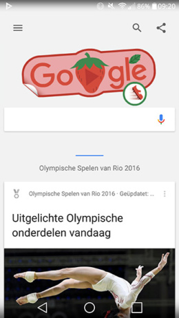 Google Now fruit doodle