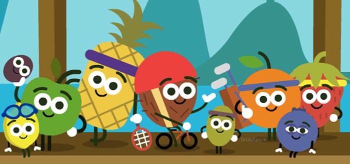 Google Now doodle voegt fruitige game toe voor Olympische Spelen