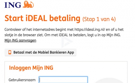 ING Bankieren app iDEAL