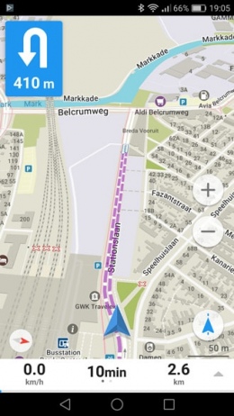 Maps.me fietsnavigatie