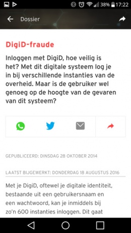 Opgelicht app dossier