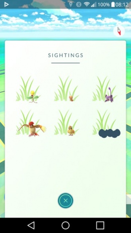 Pokémon Go 0.33 Sightings