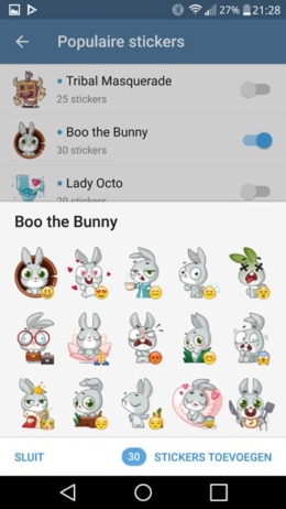 Telegram 3.11 stickers