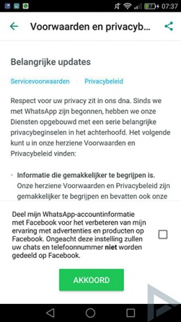 WhatsApp facebook privacy