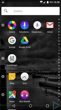 Wiko Fever apps menu