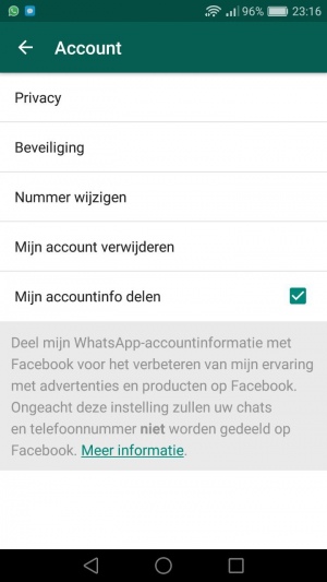 WhatsApp voorwaarden