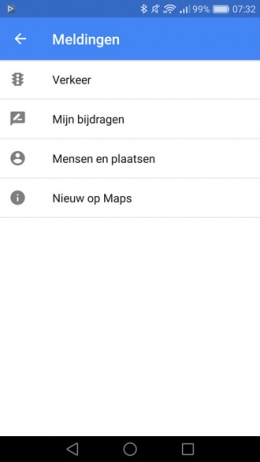 Google Maps 9.37 meldingen