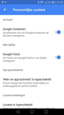 Google Maps 9.37 persoonlijke content